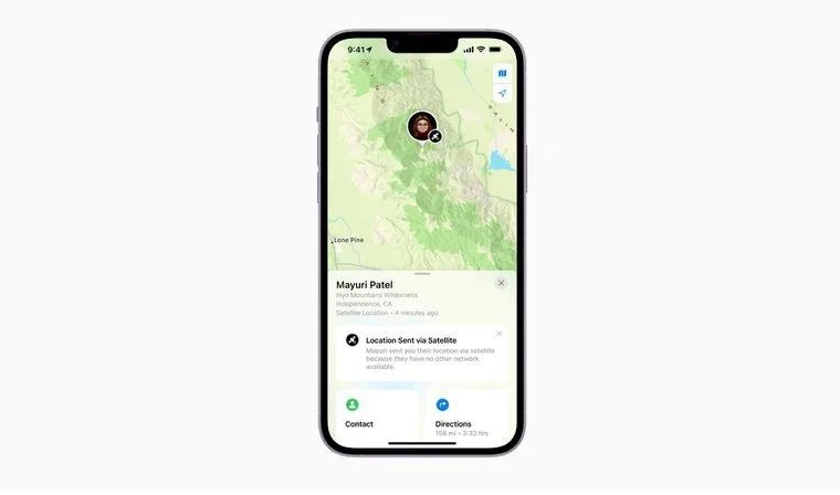 如皋苹果14维修分享iPhone14系列中 FindMy功能通过卫星分享位置方法教程 