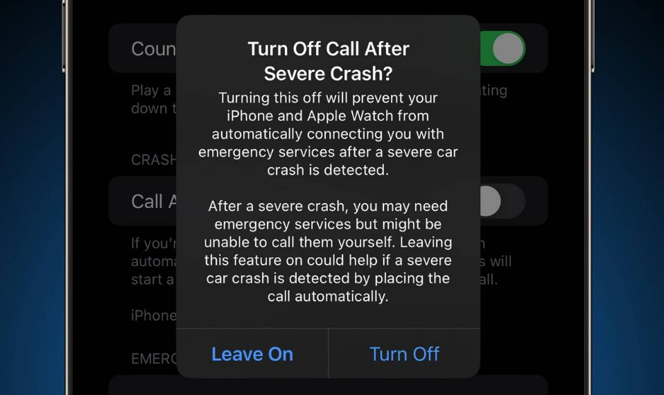 如皋苹果14维修分享 iPhone 14 和 Apple Watch 上关闭崩溃检测 