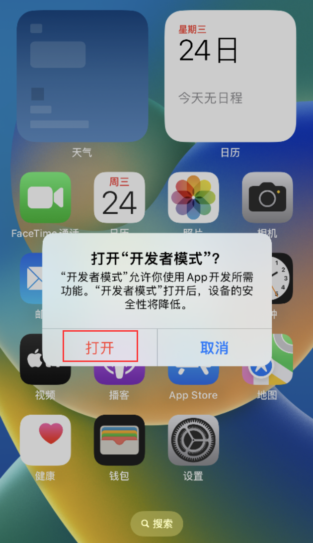 如皋苹果手机维修分享如何打开开发者模式 